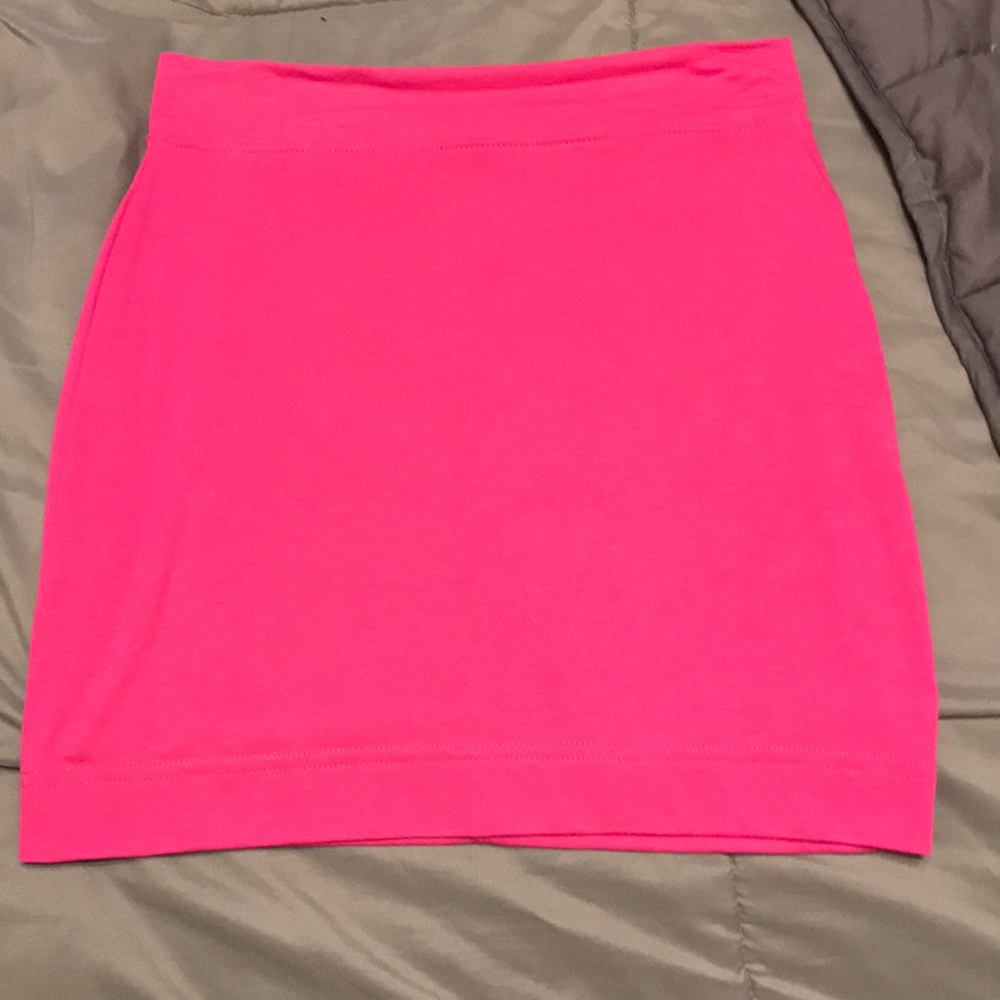 Pink mini skirt
